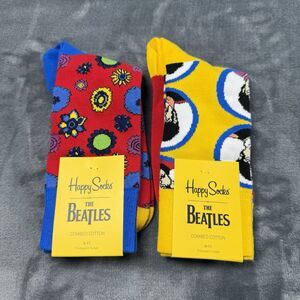 Happy Socks x the Beatles Men's Combed Cotton Crew Socks Size 9-11
